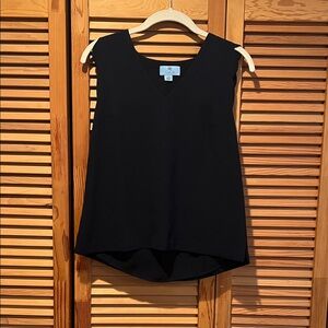 Cece Navy V-Neck Tank Top - Business Causal